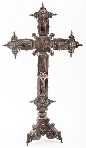 SPANISH COLONIAL SILVER ALTAR