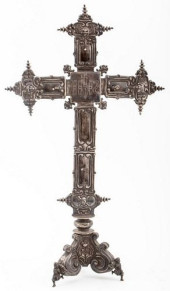 SPANISH COLONIAL SILVER ALTAR