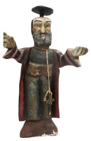 SPANISH COLONIAL STYLE CARVED SANTO