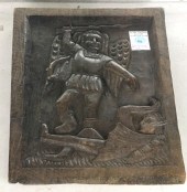 SPANISH COLONIAL WOOD PLAQUE O