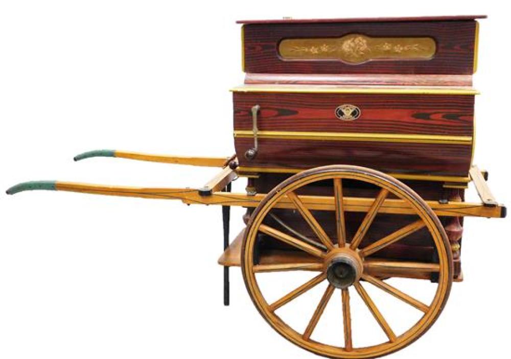 SPANISH CRANK ORGAN ON PUSHCART,