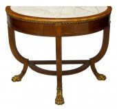 SPANISH DEMILUNE MARBLE-TOP CO