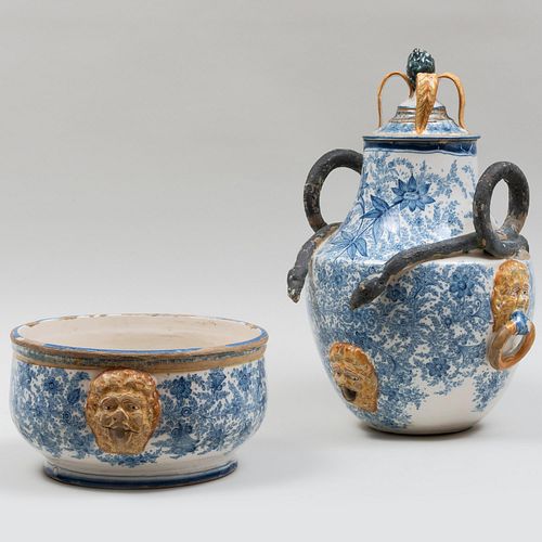 SPANISH FAIENCE CISTERN, COVER
