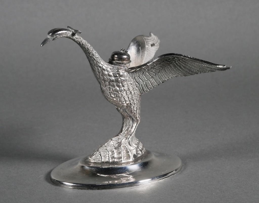 SPANISH FIGURAL BIRD SILVERPLATE