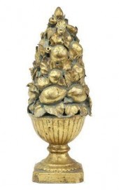 SPANISH GILT CERAMIC FRUIT TOP