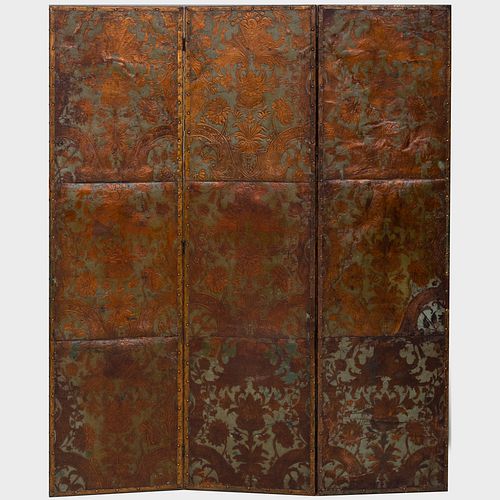 SPANISH GILT-DECORATED STAMPED