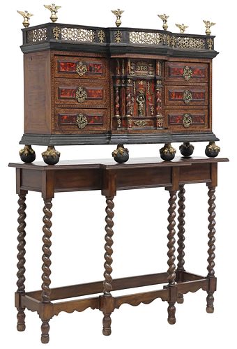 SPANISH GILT METAL-MOUNTED &AMP;
