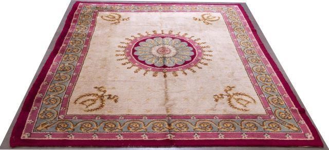 SPANISH HAND-TIED SAVONNERIE RUG,