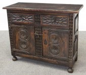 SPANISH HEAVILY CARVED WALNUT