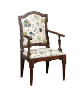 SPANISH MAHOGANY FLORAL CREWEL