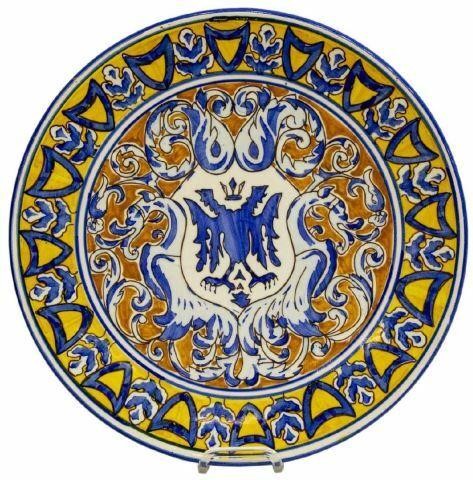SPANISH MAJOLICA EMBLAZONED WALL