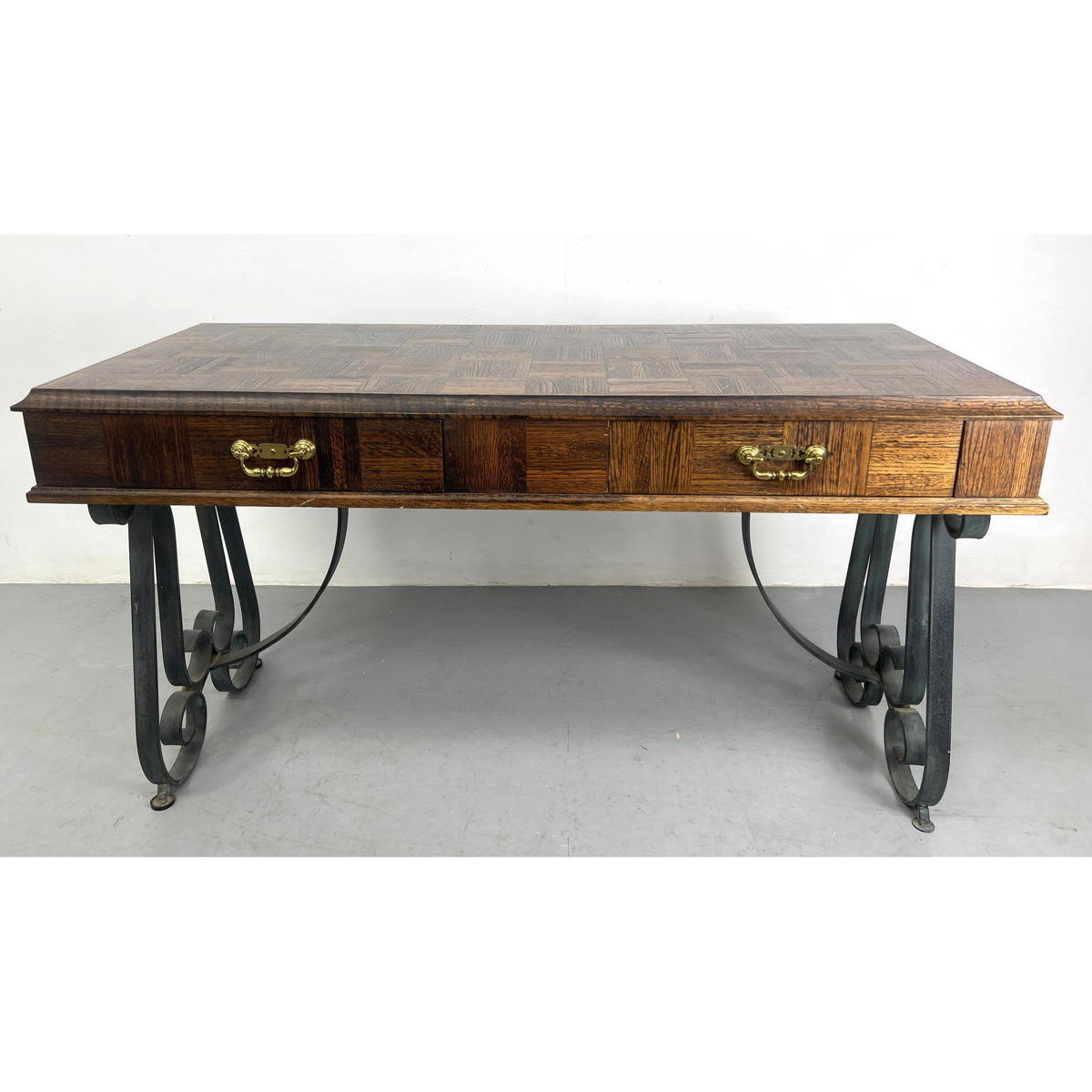 Spanish Modern Parquet Top Desk