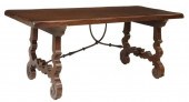SPANISH OAK PLANK-TOP TABLE WI