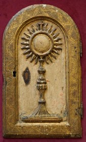 SPANISH PAINTED WOOD MOUNTED R