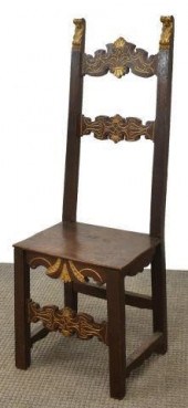 SPANISH PARCEL GILT WALNUT HIG
