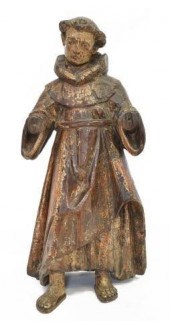 SPANISH RELIGIOUS CARVED SANTO