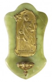SPANISH RELIGIOUS ONYX & BRONZ
