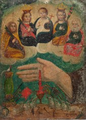 SPANISH RETABLO OF THE OMNIPOT