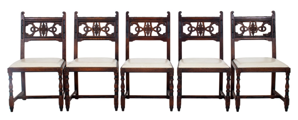 SPANISH REVIVAL CARVED OAK DINING