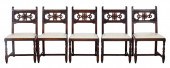 SPANISH REVIVAL CARVED OAK DIN