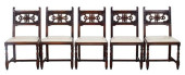 SPANISH REVIVAL CARVED OAK DIN