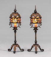 SPANISH REVIVAL PAIR HAND-WROU