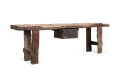 SPANISH RUSTIC WORK TABLE, C.