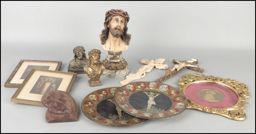 SPANISH SANTO CRISTO BUST. Together