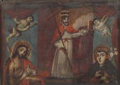 SPANISH SCHOOL OIL ON CANVAS R