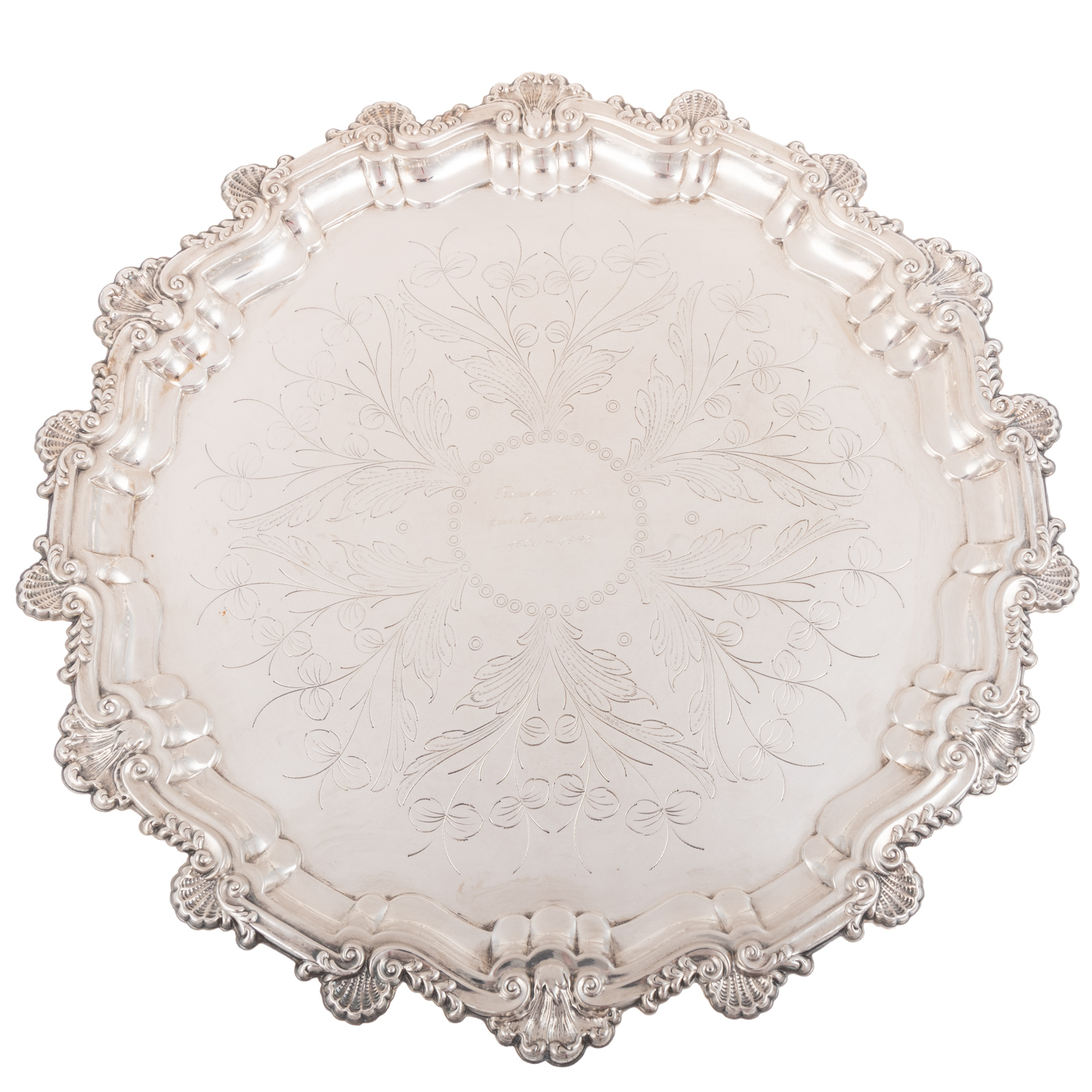 SPANISH SILVER SERVING PLATTER