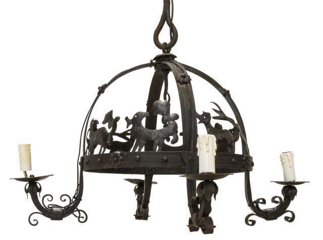 SPANISH STYLE IRON FOUR-LIGHT