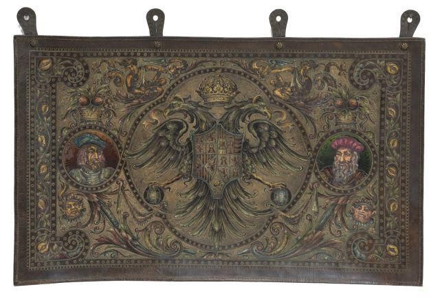SPANISH STYLE PAINTED LEATHER