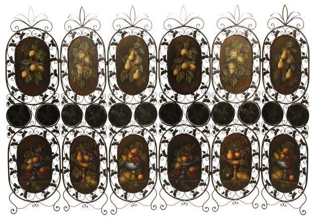 SPANISH TOLE PAINTED WROUGHT IRON
