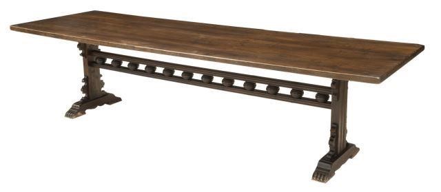 SPANISH WALNUT REFECTORY TRESTLE