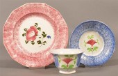 SPATTERWARE CHINA PLATE, CUP A