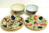 Spatterware four pieces includ