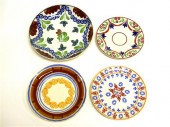 Spatterware  four pieces: shal