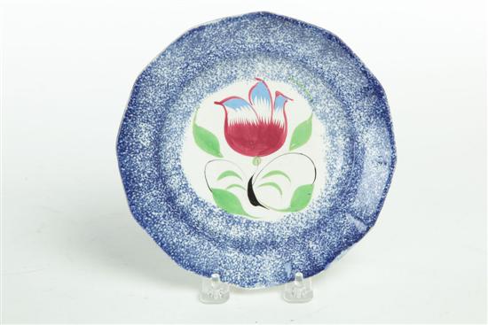 SPATTERWARE PLATE.  England  2nd