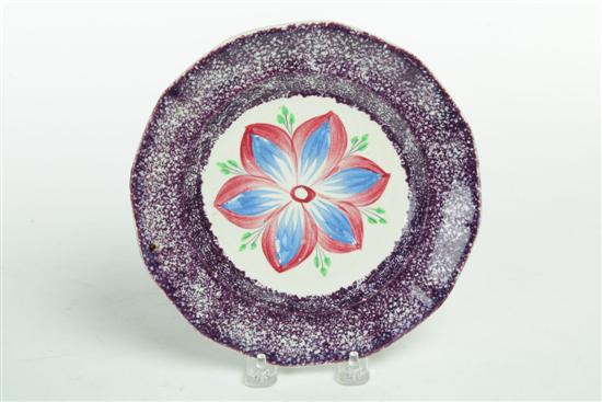 SPATTERWARE PLATE.  England  2nd
