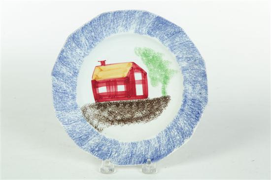 SPATTERWARE PLATE.  England  2nd