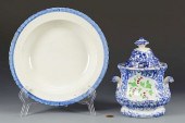 SPATTERWARE SUGAR BOWL & LEEDS