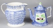 SPATTERWARE WATER PITCHER, 19T