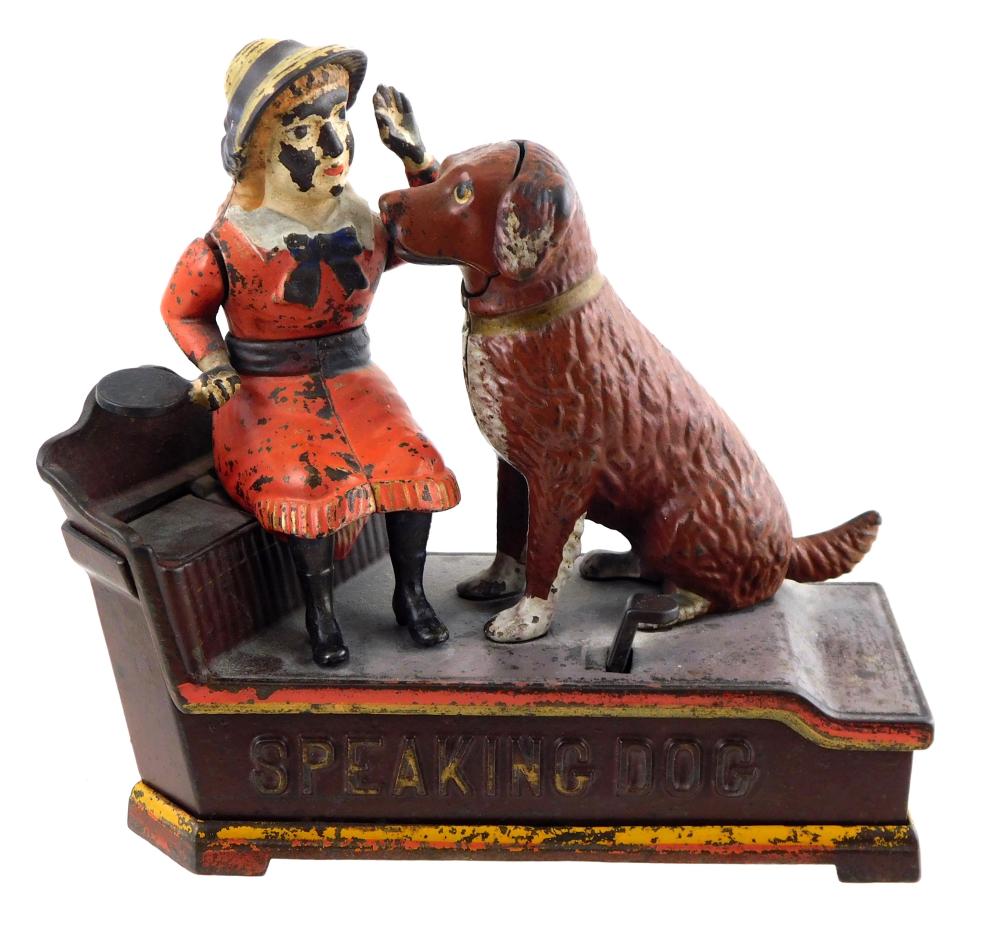 "SPEAKING DOG" MECHANICAL BANK, A