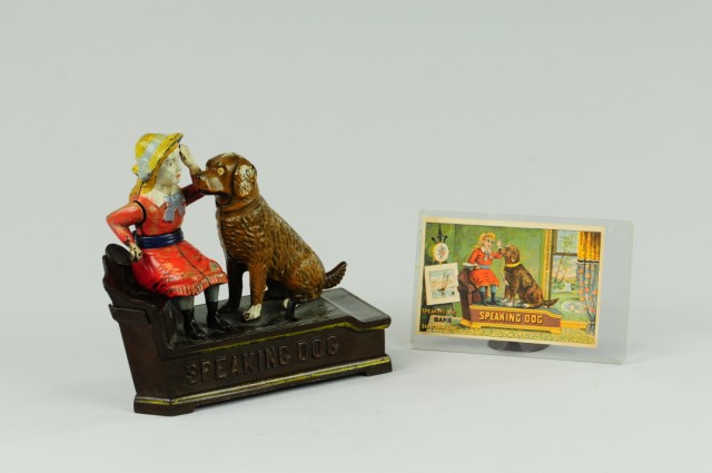 SPEAKING DOG MECHANICAL BANK WITH