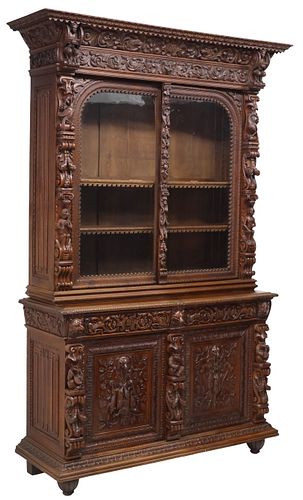 SPECTACULAR BLACK FOREST CARVED OAK