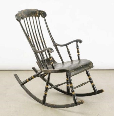 SPECTACULAR BOSTON ROCKER, MID 19TH