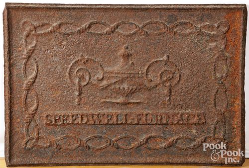 SPEEDWELL FURNACE STOVE PLATERare