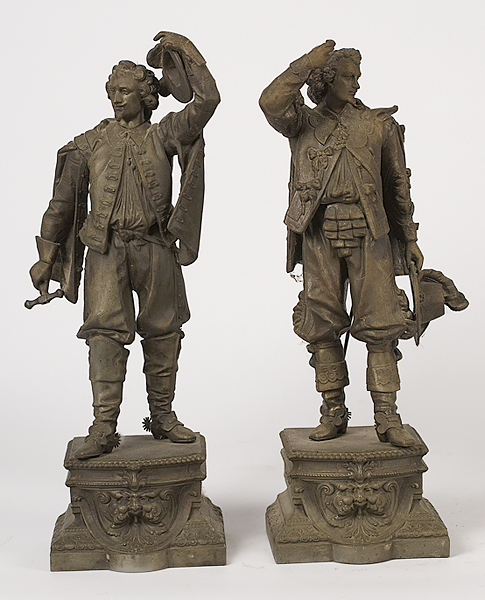 Spelter Cavalier Figures