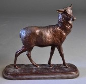 SPELTER DOE SCULPTURESpelter w