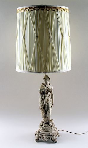 SPELTER FIGURAL 1-LIGHT TABLE